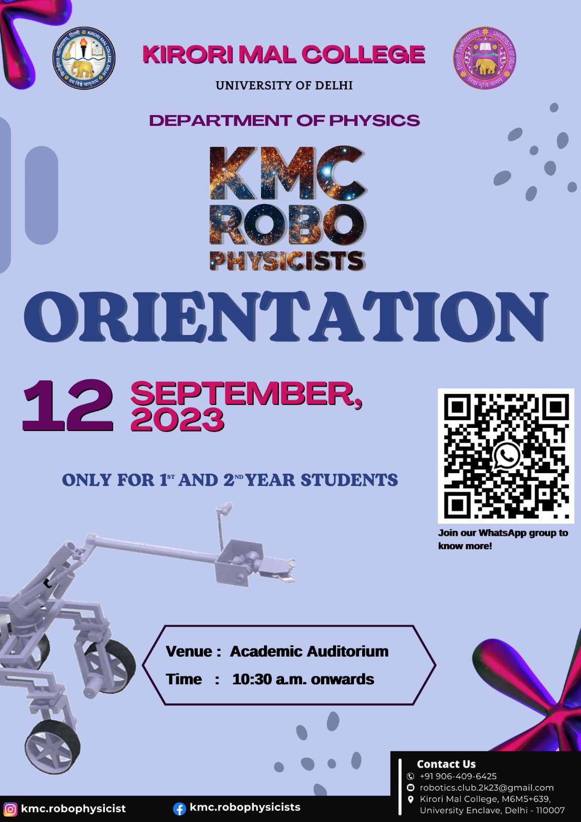 KMC ROBO Physicists Orientation